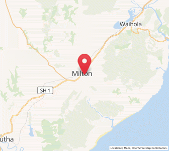 Map of Milton, Otago