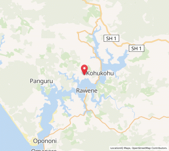 Map of Motukaraka, Northland