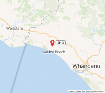 Map of Mowhanau, Manawatu-Wanganui