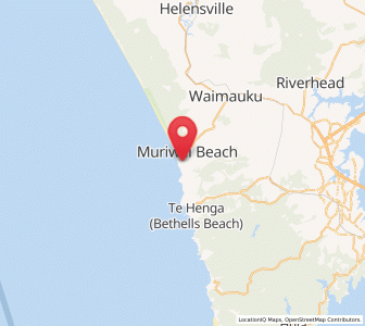 Map of Muriwai Beach, Auckland