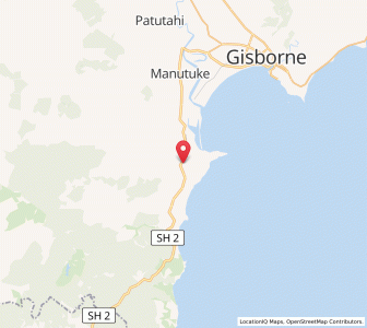 Map of Muriwai, Gisborne
