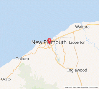 Map of New Plymouth, Taranaki