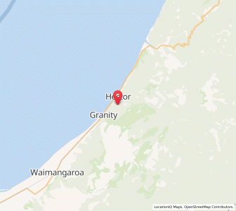 Map of Ngakawau, West Coast