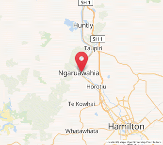 Map of Ngaruawahia, Waikato