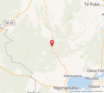 Map of Ngawaro, Bay of Plenty