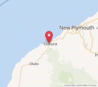 Map of Oakura, Taranaki