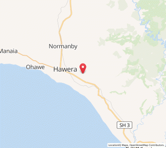 Map of Ohangai, Taranaki