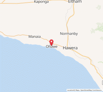 Map of Ohawe Beach, Taranaki