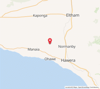 Map of Okaiawa, Taranaki