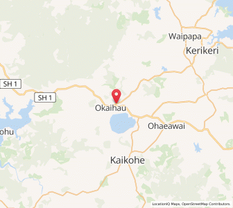 Map of Okaihau, Northland