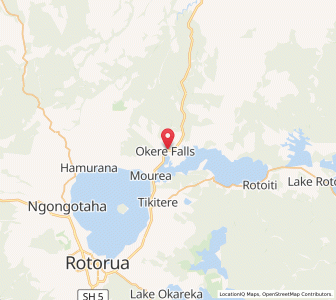 Map of Okere Falls, Bay of Plenty