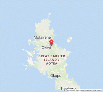 Map of Okiwi, Auckland