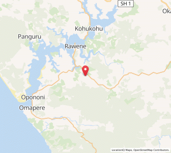 Map of Omanaia, Northland