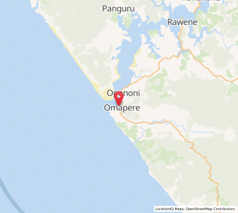 Map of Omapere, Northland