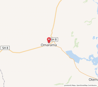 Map of Omarama, Canterbury