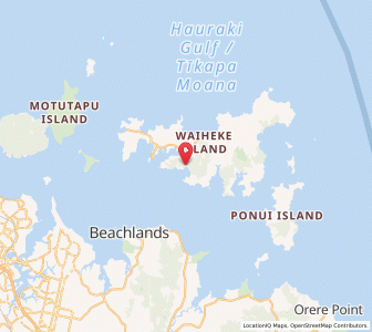 Map of Omiha, Auckland