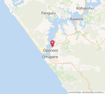 Map of Opononi, Northland