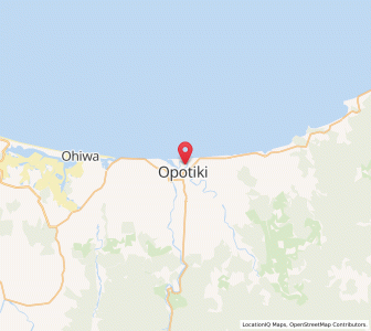 Map of Opotiki, Gisborne