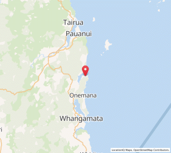 Map of Opoutere, Waikato