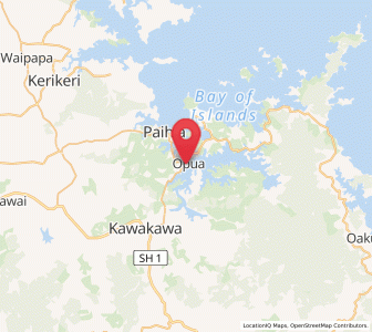 Map of Opua, Northland