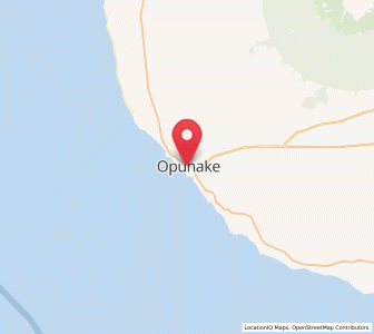 Map of Opunake, Taranaki