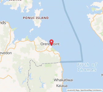 Map of Orere Point, Auckland