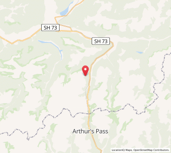 Map of Otira, West Coast
