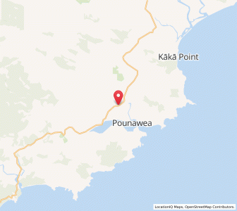 Map of Owaka, Otago