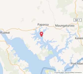 Map of Pahi, Northland