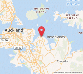 Map of Pakuranga, Auckland