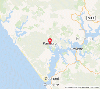 Map of Panguru, Northland