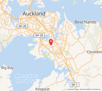 Map of Papatoetoe, Auckland