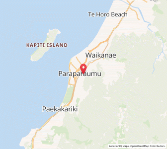 Map of Paraparaumu, Wellington