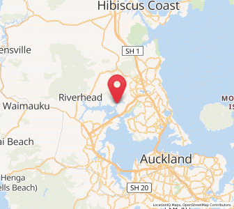 Map of Paremoremo, Auckland