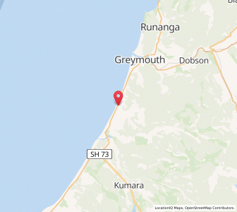 Map of Paroa, West Coast