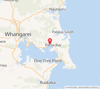 Map of Parua Bay, Northland