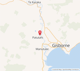 Map of Patutahi, Gisborne