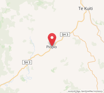 Map of Piopio, Waikato
