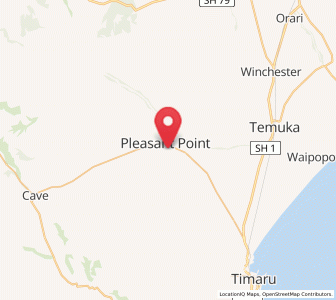 Map of Pleasant Point, Canterbury