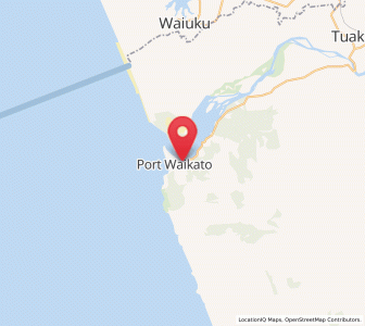 Map of Port Waikato, Waikato