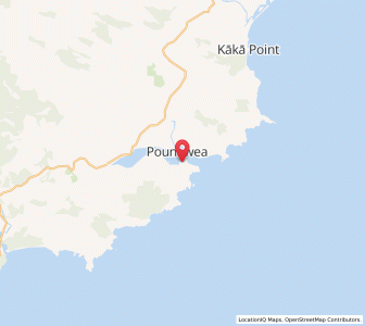 Map of Pounawea, Otago