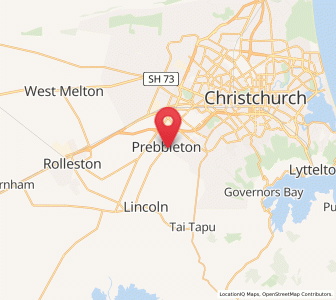 Map of Prebbleton, Canterbury