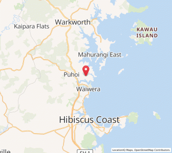 Map of Puhoi, Auckland