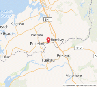 Map of Pukekohe East, Auckland