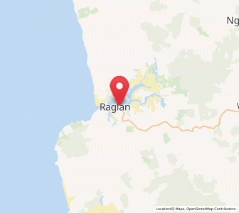 Map of Raglan, Waikato