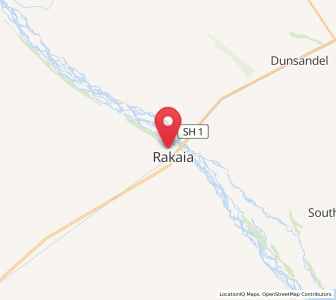 Map of Rakaia, Canterbury