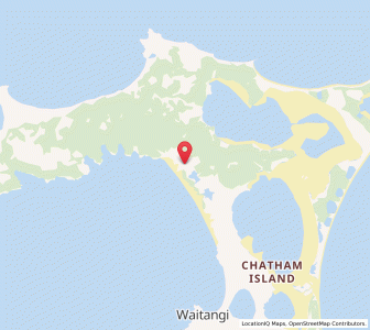 Map of Rakautahi, Chatham Islands