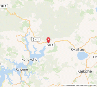 Map of Rangiahua, Northland