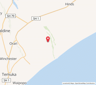Map of Rangitata Island, Canterbury