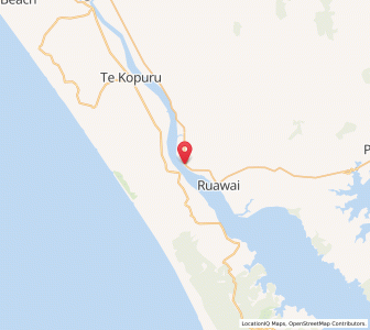 Map of Raupo, Northland